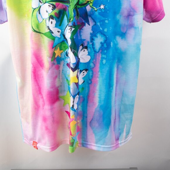 Herotime Lora Zombie T-Shirt Unisex XL Dino Fairy Meow-Rex Tie Die - Picture 3 of 9